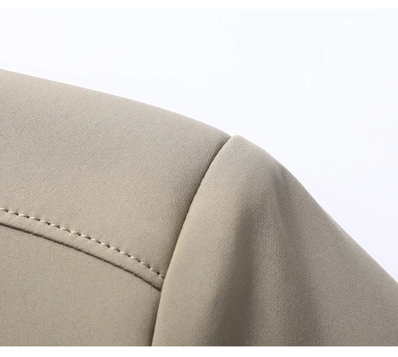 Men's baseball collar jacket with a full-length zip front — additional product view