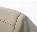 Men's baseball collar jacket with a full-length zip front — additional product view