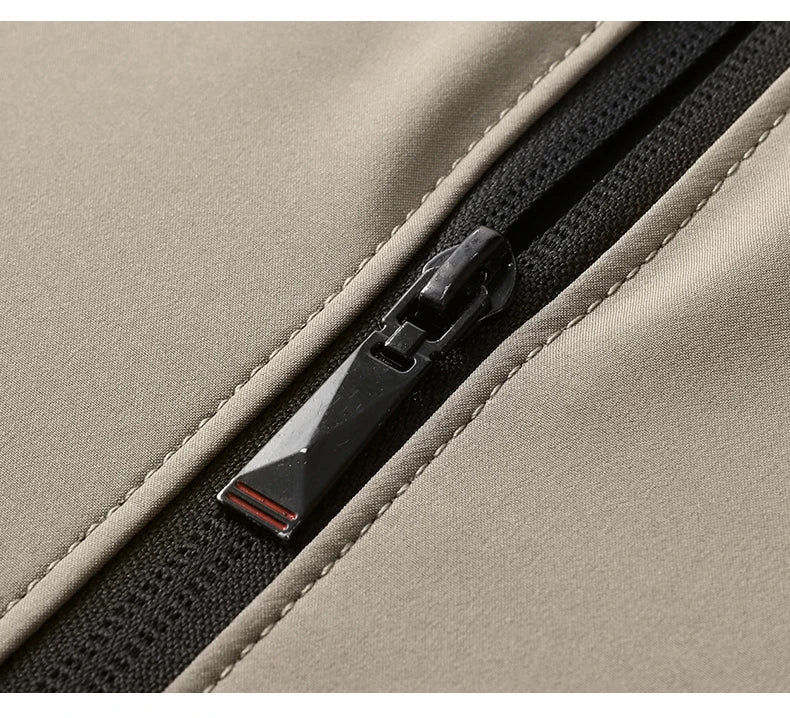 Men's baseball collar jacket with a full-length zip front — additional product view
