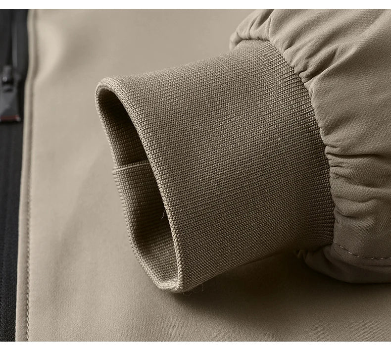 Men's baseball collar jacket with a full-length zip front — additional product view