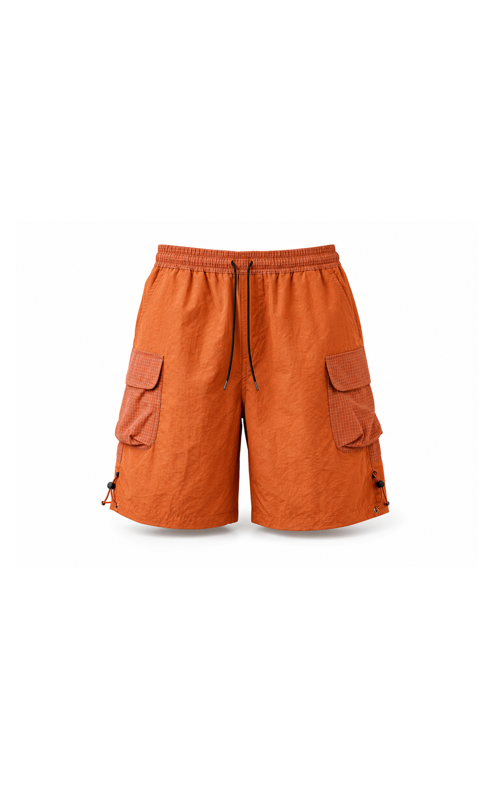 MANLY men's orange shorts — front product shot
