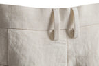 Detail of double belt loops at the back waistband