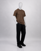 Men's Plain Heavyweight Tee in Mocha Brown, front view on a mannequin