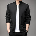 Baseball collar jacket - black