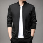 Baseball collar jacket - black