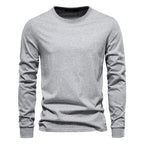 Long Sleeve Cotton Essential — men's cotton crew-neck long sleeve, view 12