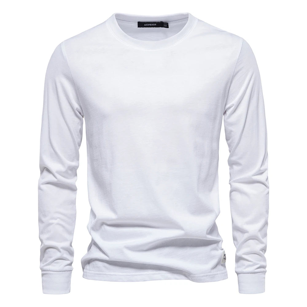 Long Sleeve Cotton Essential — men's cotton crew-neck long sleeve, view 7