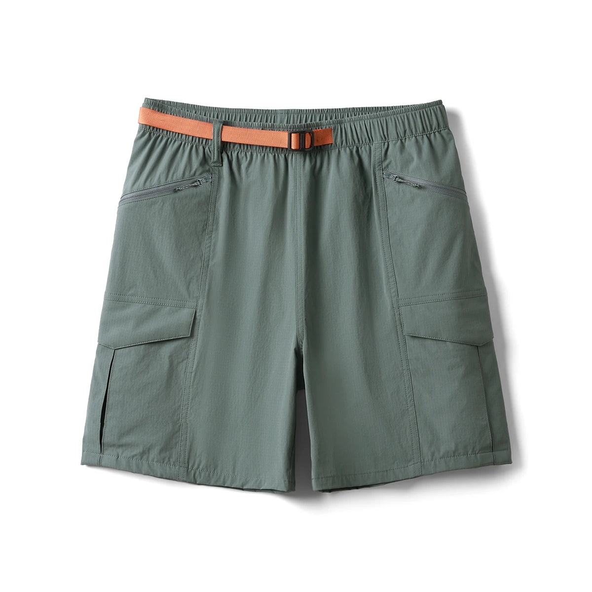 Men's Oversized Cargo Shorts — Elevated 145gsm Quick-Dry in Grey Stone Green