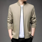 Baseball collar jacket - khaki