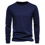 Long Sleeve Cotton Essential — men's cotton crew-neck long sleeve, view 4