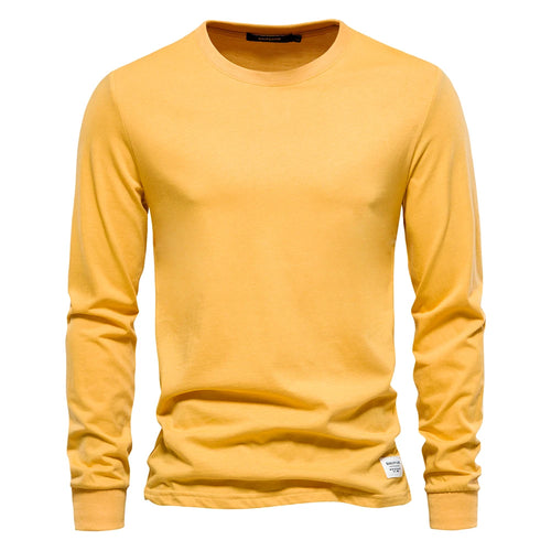 Long Sleeve Cotton Essential — men's cotton crew-neck long sleeve, view 1