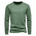 Long Sleeve Cotton Essential — men's cotton crew-neck long sleeve, view 8