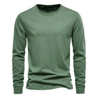 Long Sleeve Cotton Essential — men's cotton crew-neck long sleeve, view 8