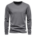 Long Sleeve Cotton Essential — men's cotton crew-neck long sleeve, view 11