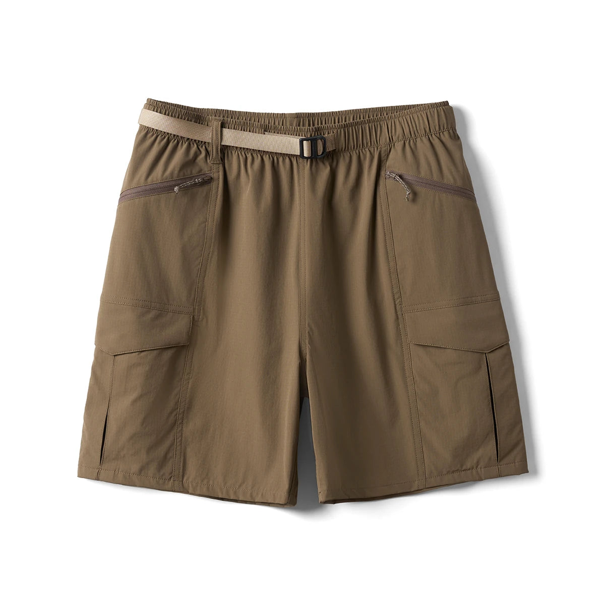 Men's Oversized Cargo Shorts — Elevated 145gsm Quick-Dry in Wolf Brown