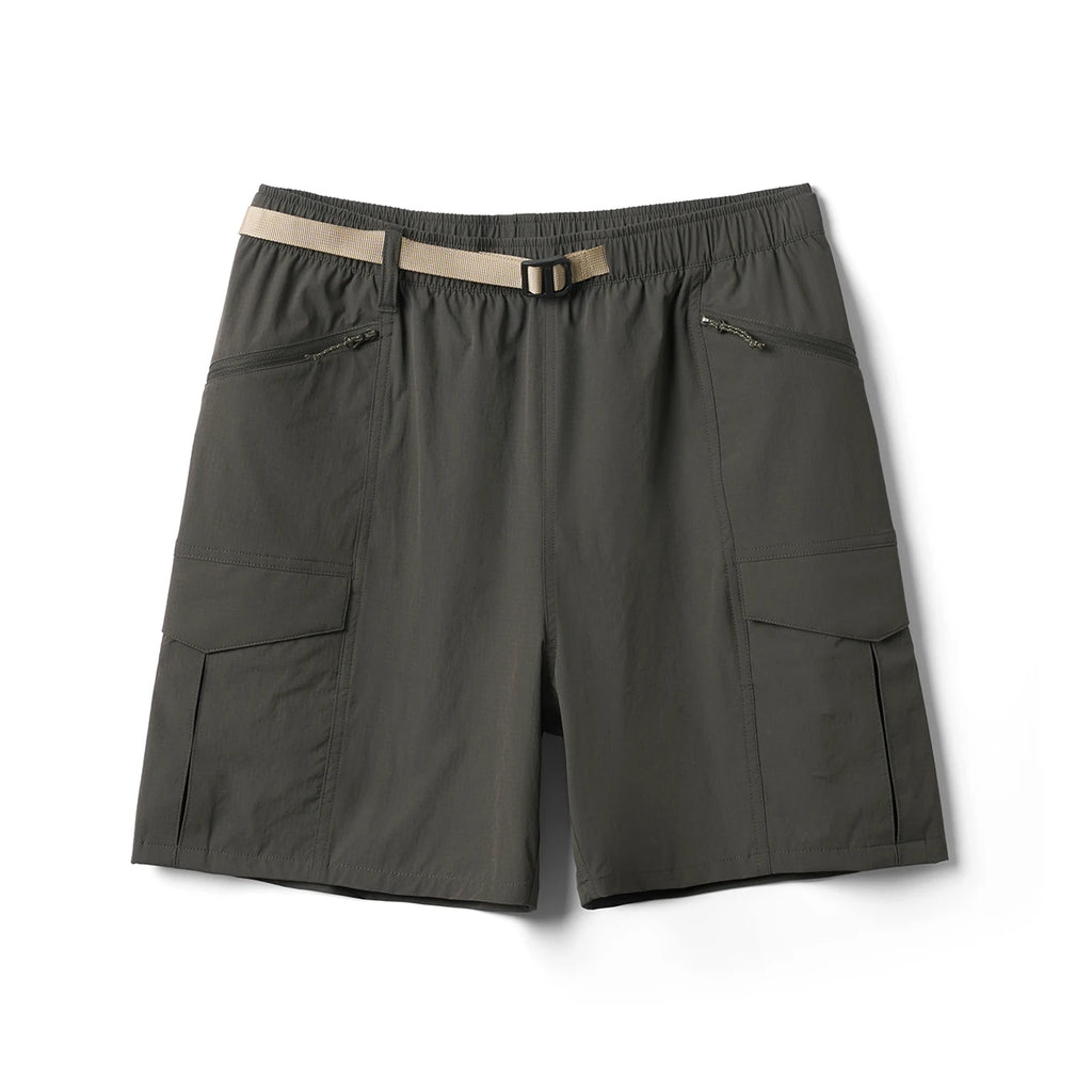 Men's Oversized Cargo Shorts — Elevated 145gsm Quick-Dry in Army Grey Green