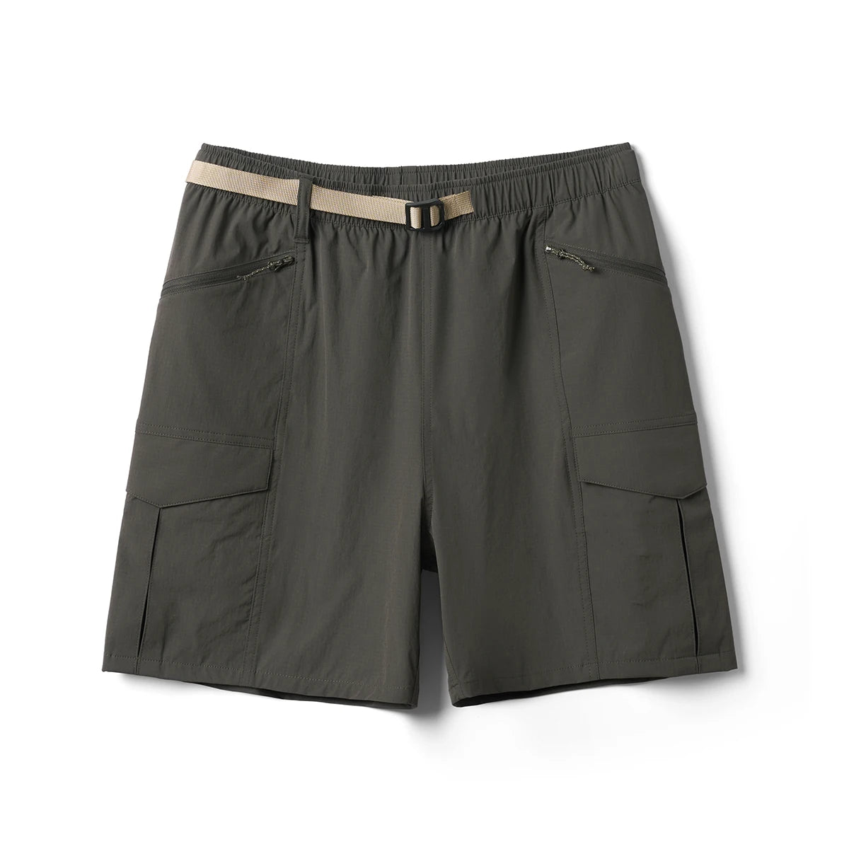 Men's Oversized Cargo Shorts — Elevated 145gsm Quick-Dry in Army Grey Green