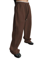 Wide-Leg Sweatpants in Brown