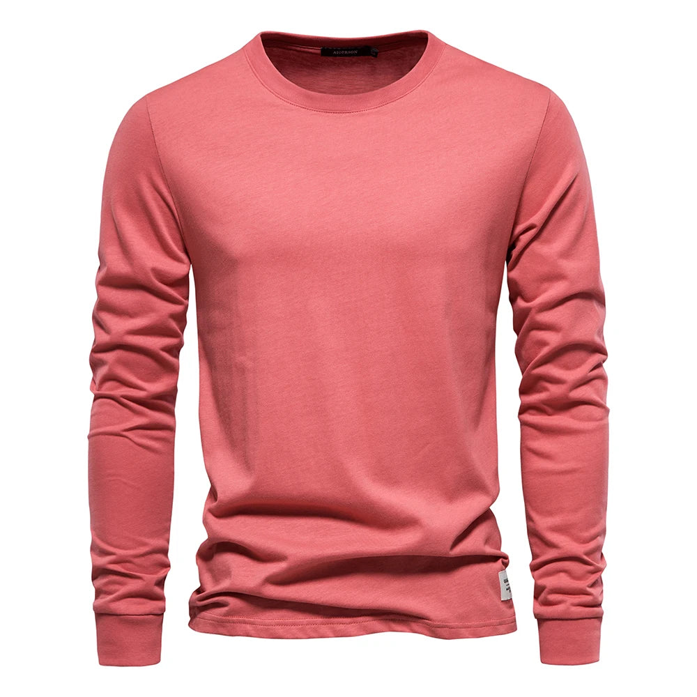 Long Sleeve Cotton Essential — men's cotton crew-neck long sleeve, view 9