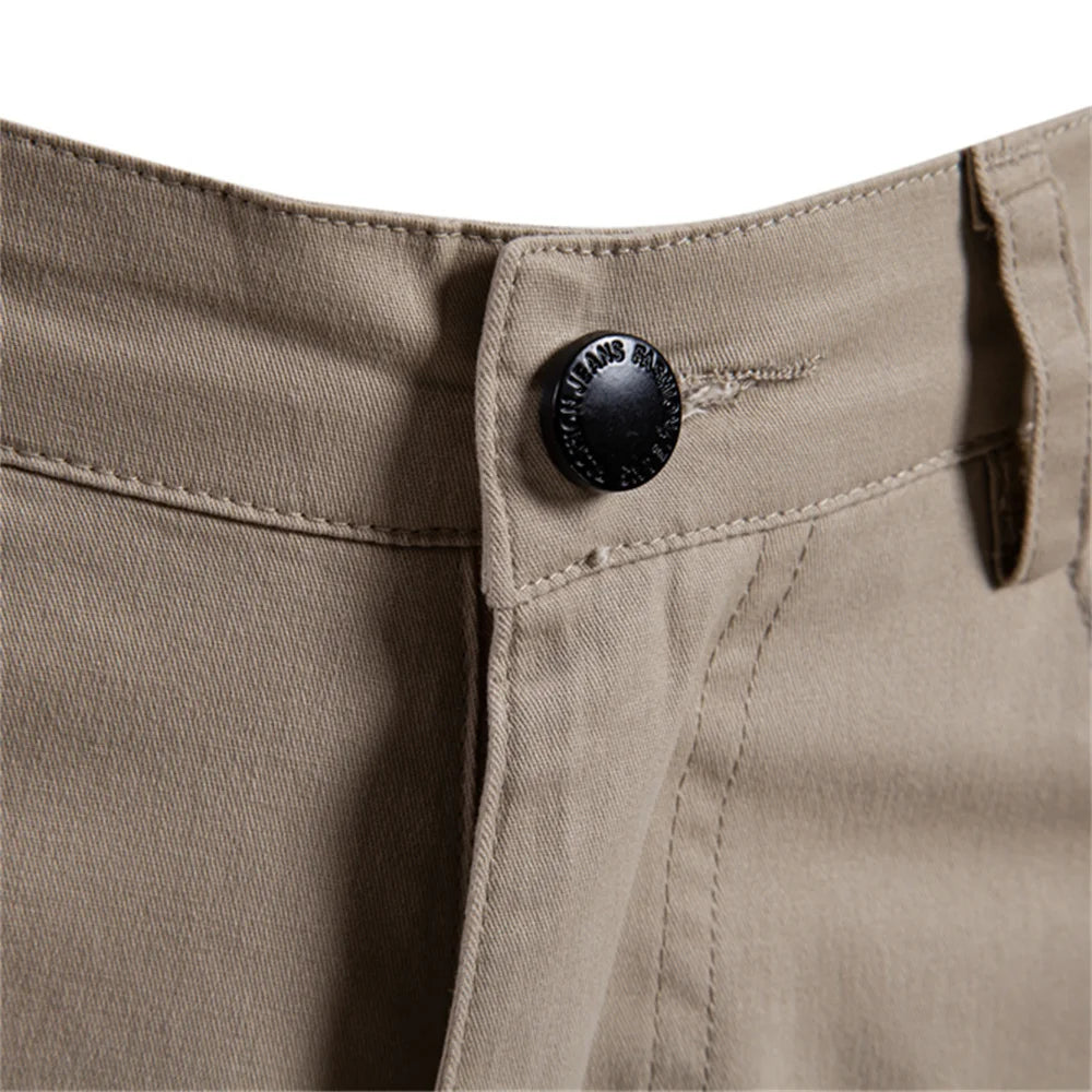 Close-up of the zip-fly waistband and button closure