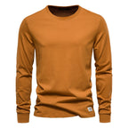 Long Sleeve Cotton Essential — men's cotton crew-neck long sleeve, view 2
