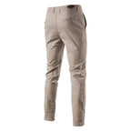 Men's Slim Cotton Trousers — fabric and stitching detail