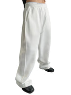 Wide-Leg Sweatpants in White