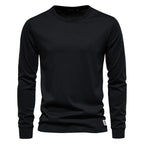 Long Sleeve Cotton Essential — men's cotton crew-neck long sleeve, view 10