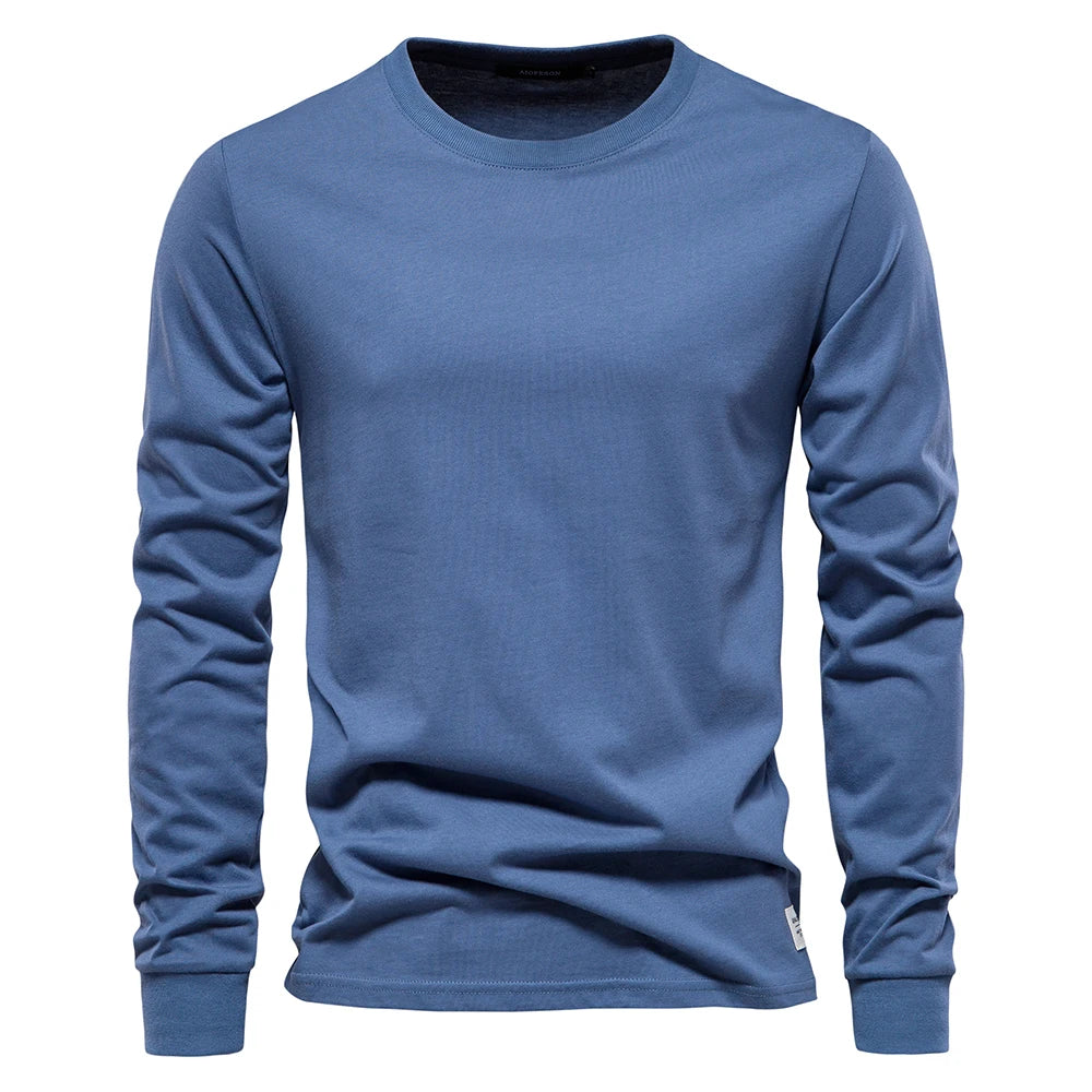 Long Sleeve Cotton Essential — men's cotton crew-neck long sleeve, view 13